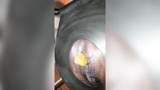 Hairy asshole and yellow shit