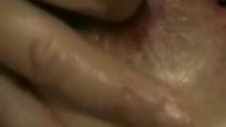 Closeup ass fingering solo