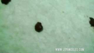 Big boobs gal pooping hard