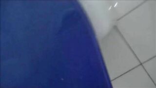 Big but mom shitting sweetly in toilet