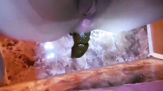 Big poop on the marble floor