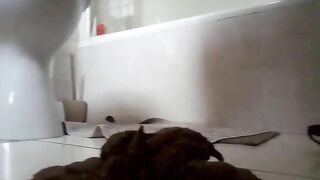 Big soft poopin the bathroom