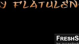 Gorgeous blonde with sexy nice ass farting and pooping