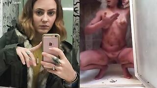 Cam girl teasing and pooping at home