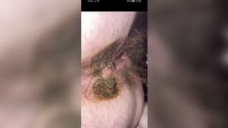 Hot hairy pooping asshole