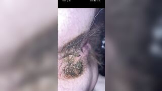 Hot hairy pooping asshole