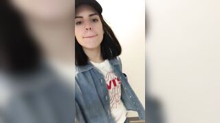 Cute amateur teen girl shits on the floor