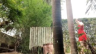 Desperate poop in the backyard