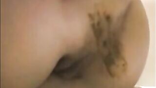 Dirty ass milf farting and shitting