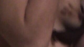 Naughty girl poops heavily in her shorts