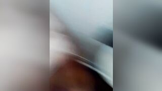 Sweet brunette MILF licking long turd