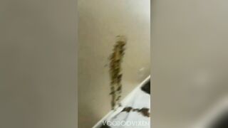 Explosive diarrhea on the wall