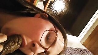 Girl experiencing her own stikcy shit