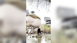 Peeing and shitting outside