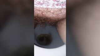 Compilation of hot hairy mommy pooping