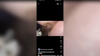 Amateur lady with hairy pussy and asshole poops