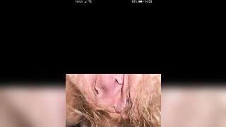 Amateur lady with hairy pussy and asshole poops