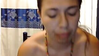 Huge tits mom shitting and licking