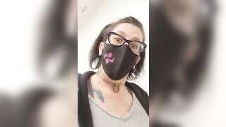 Masked covered milf and hard poop