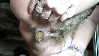 Dirty hairy pussy and messy poop