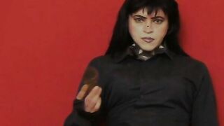 Punk chick poops for slave