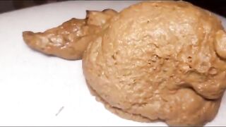 Curvy booty wife poops