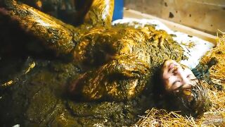 Lyndra covered heavily in Cowshit