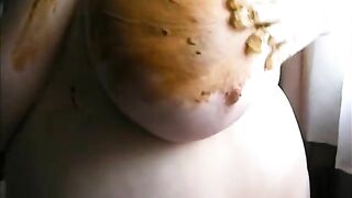 Mature bbw smearing shit