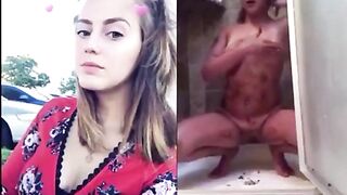 Cute blonde cheeky babes shit compilation