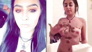 Side by side Gothic babes scat compilation