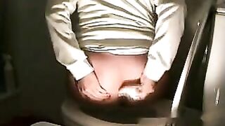 Amazing hot girl pooping in the toilet