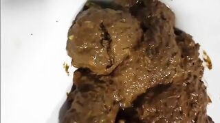 Toying and pooping slut