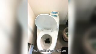 Ebony girl and hot poop bowl cam