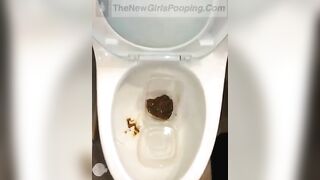 Stunning pooping pov fun