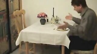 Breakfast served on the table