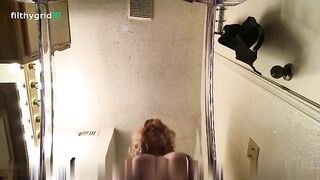 Messy shit on plastic chair