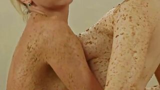 Stunning hot lesbians playing in horse shit