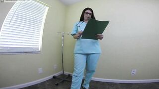 Sexy Nurse showing healthy poop