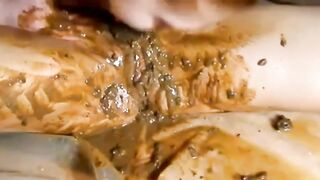 lesbians playing with spit and shit