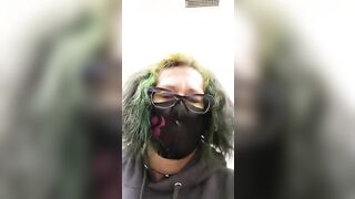 Mature nerdy lady and hard poop