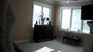 Slim sexy teen girl masturbates and poo