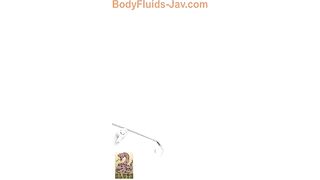 Woman in lingerie squats and drops a big shit