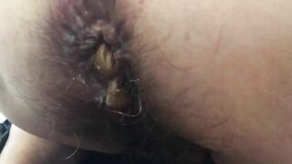 Winking asshole and closeup poop