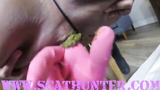 Young big sexy babe poops thick log