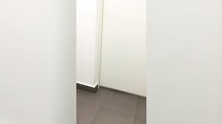Big shit on the floor of a hospital toilet