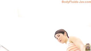 Beautiful sexy Japanese babe and hot toilet poop