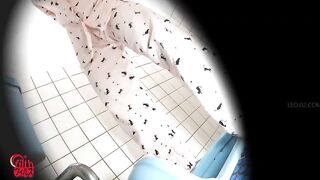 Cute brunette gal dropping massive hard shit