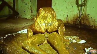 Cowshit scat fuck adventure with Betty and Franky