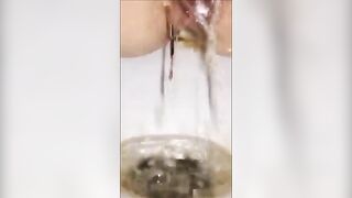 Girl on her period shitting