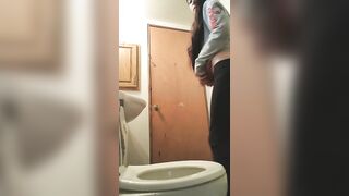 Her anus opens wide for a huge shit